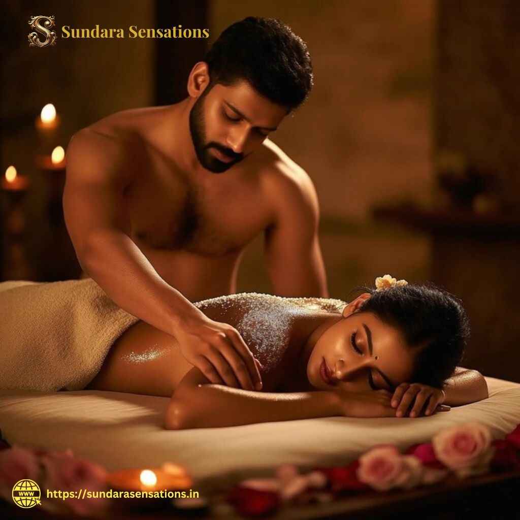 A relaxing Sensual Body Scrub combining exfoliation and soothing touch.